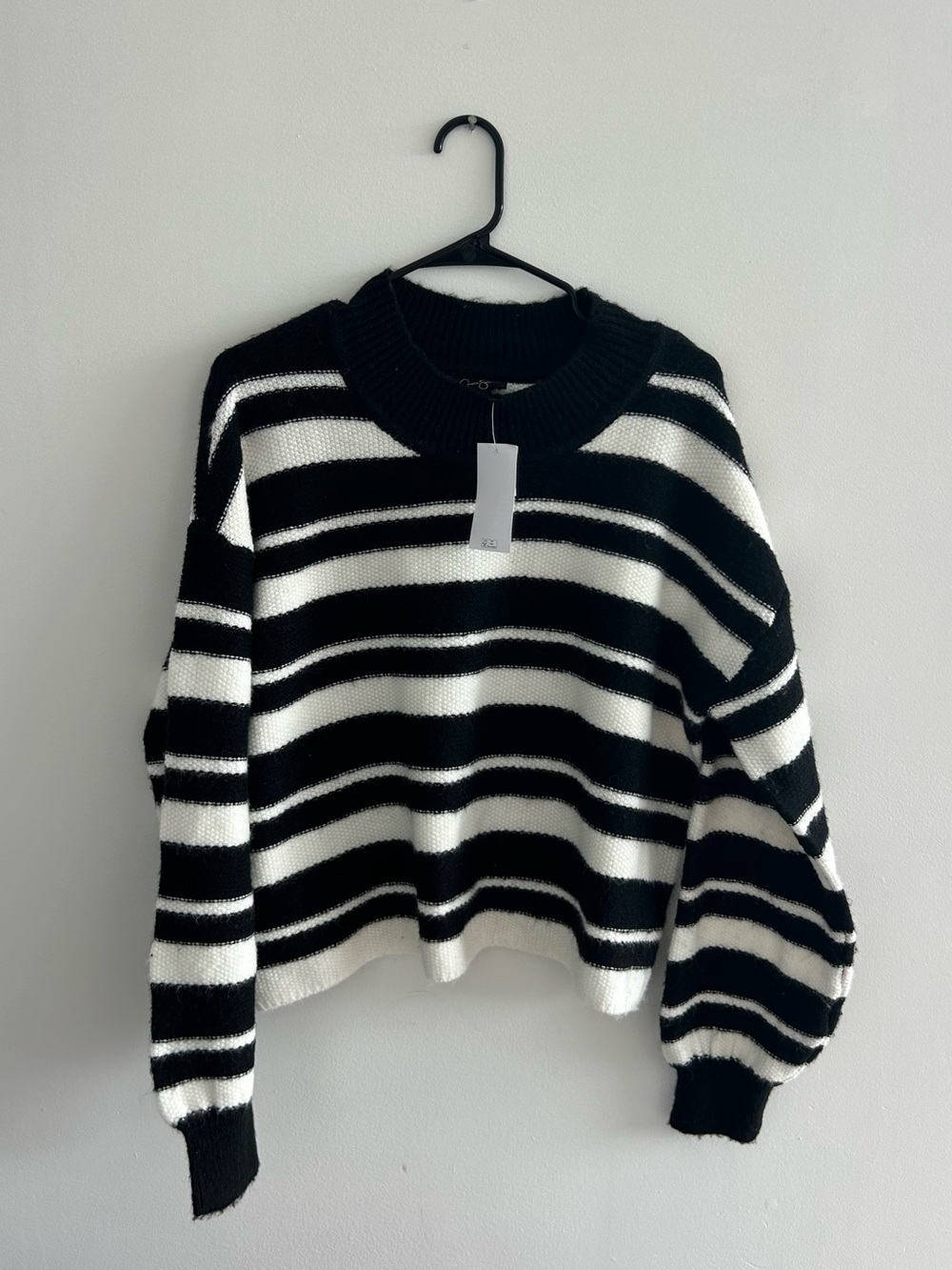 Jessica Simpson Black and White Striped Sweater